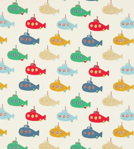 Up Periscope Fabric - Postboxred / Denim / Pea Postboxred / Denim / Pea