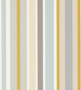 Jelly Tot Stripe Wallpaper - Slate / Biscuit / Maize Slate / Biscuit / Maize
