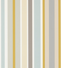 Jelly Tot Stripe Wallpaper - Slate / Biscuit / Maize Slate / Biscuit / Maize