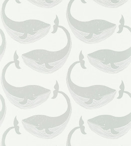 Whale Of A Time Wallpaper - Slate / Parchment Slate / Parchment