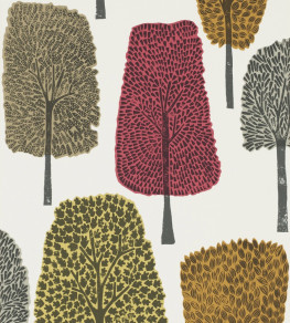 Cedar Wallpaper - Chilli / Tangerine / Sulphur Chilli / Tangerine / Sulphur