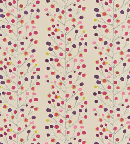 Berry Tree Fabric - Mink / Plum / Berry / Lime Mink / Plum / Berry / Lime