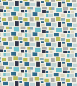 Blocks Fabric - Chalk / Indigo / Denim / Lime Chalk / Indigo / Denim / Lime