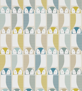 Barnie Owl Wallpaper - Limeade / Hemp / Glacier Limeade / Hemp / Glacier
