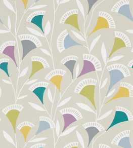 Noukku Wallpaper - Foxglove / Graphite / Forest Foxglove / Graphite / Forest