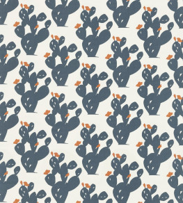 Opunita Fabric - Charcoal / Paprika Charcoal / Paprika