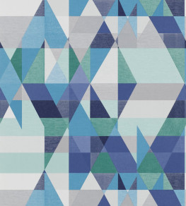 Axis Wallpaper - Sapphire / Turquoise / Slate Sapphire / Turquoise / Slate