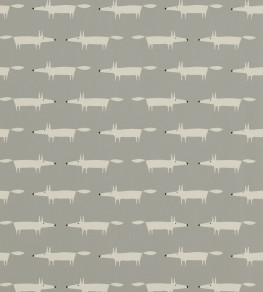 Little Fox Wallpaper - Silver Silver