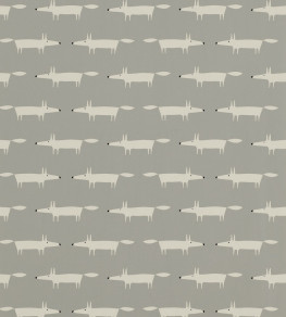 Little Fox Wallpaper - Silver Silver