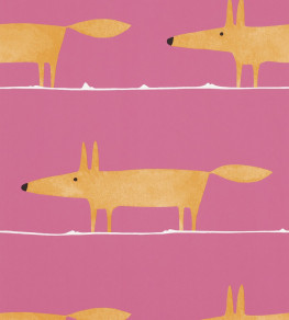 Mr Fox Wallpaper - Fuchsia Fuchsia