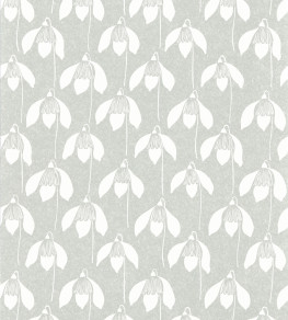 Snowdrop Wallpaper - Pewter Pewter