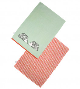 Spike Set of 2 Tea Towels, Sage Sage