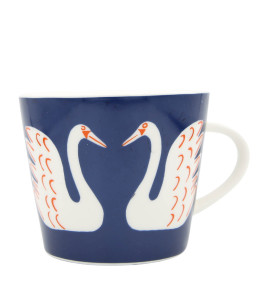 Swim Swam Swan Mug, Denim Denim