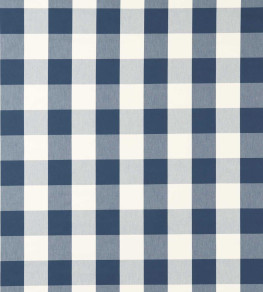 Central Check Fabric - Indigo Indigo Central Check Fabric - Indigo Indigo