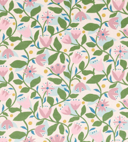 Dancing Daisies Print Fabric - Lilac Lilac