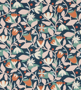 Dancing Daisies Wallpaper - Midnight Midnight