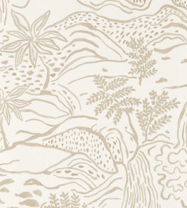 Falling Foss Wallpaper - Linen Linen