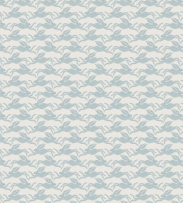 Hares Fabric - Coast Blue Coast Blue Hares Fabric - Coast Blue Coast Blue