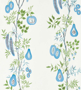 On The Vine Wallpaper - Cornflower/Kelly Green Cornflower/Kelly Green
