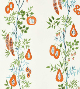 On The Vine Wallpaper - Tangerine/Kelly Green Tangerine/Kelly Green
