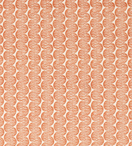 Raft Stripe Print Fabric - Rust Rust