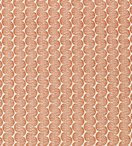 Raft Stripe Print Fabric - Rust Rust