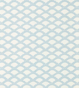Scallop Frill Wallpaper - Cornflower Cornflower