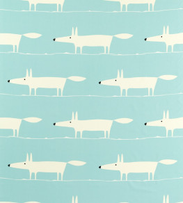Mr Fox Fabric - Sky Sky
