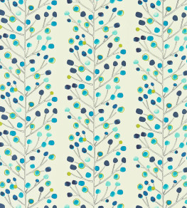 Berry Tree Fabric - Peacock / Powder Blue / Lime / Neutral Peacock / Powder Blue / Lime / Neutral