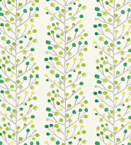 Berry Tree Fabric - Emerald / Lime / Chalk Emerald / Lime / Chalk