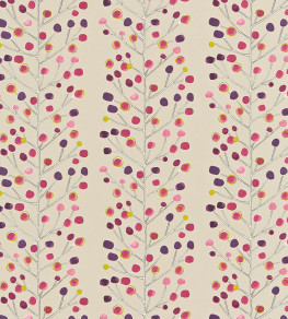 Berry Tree Fabric - Mink / Plum / Berry / Lime Mink / Plum / Berry / Lime