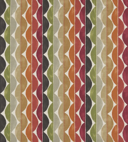 Yoki Fabric - Terracotta / Moss / Amber Terracotta / Moss / Amber
