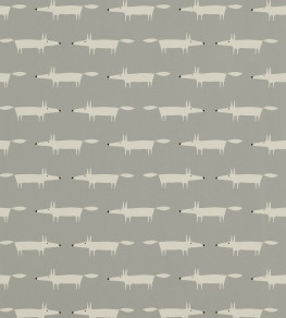 Little Fox Wallpaper - Silver Silver