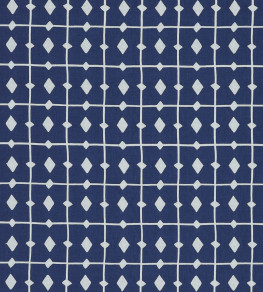 Tiles Fabric - Indigo Indigo Tiles Fabric - Indigo Indigo