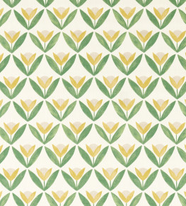 Tulip Trellis Print Fabric - Honey Honey