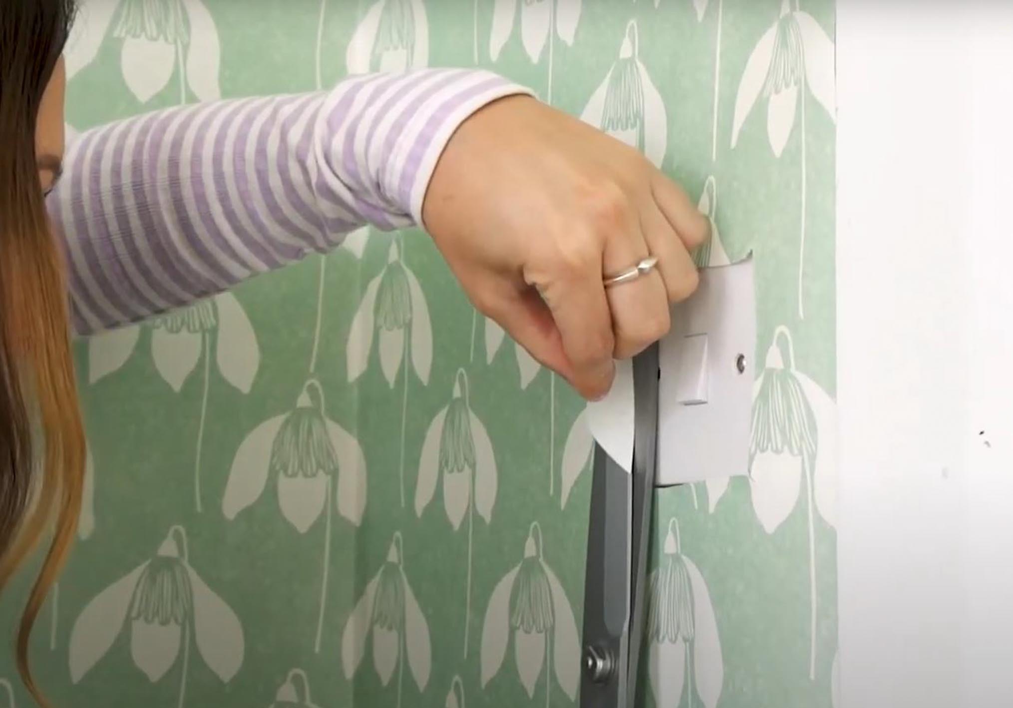 How to Wallpaper Around A Socket Wallpapering Tips Scion Living