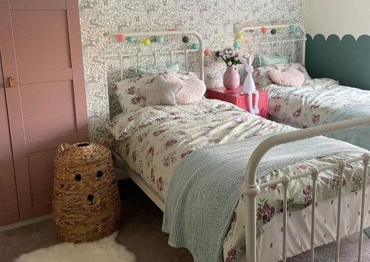 Grey shabby chic bedroom