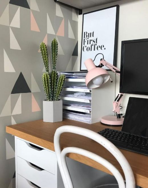 Light grey office wallpaper